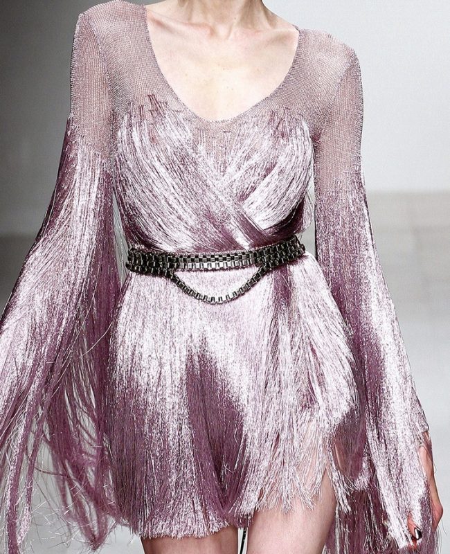 light purple fringe dress 