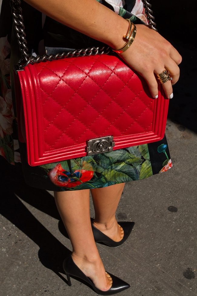Red Chanel Boy Bag Cartier Love Bracelet