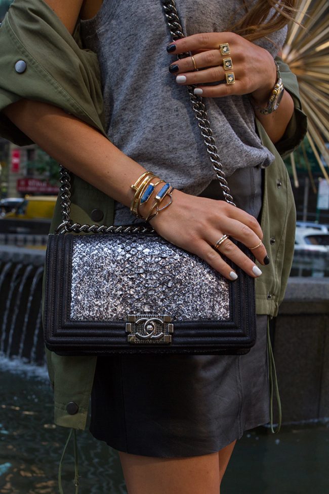 NYFW Chanel Duo Toned Nails Arm Candy