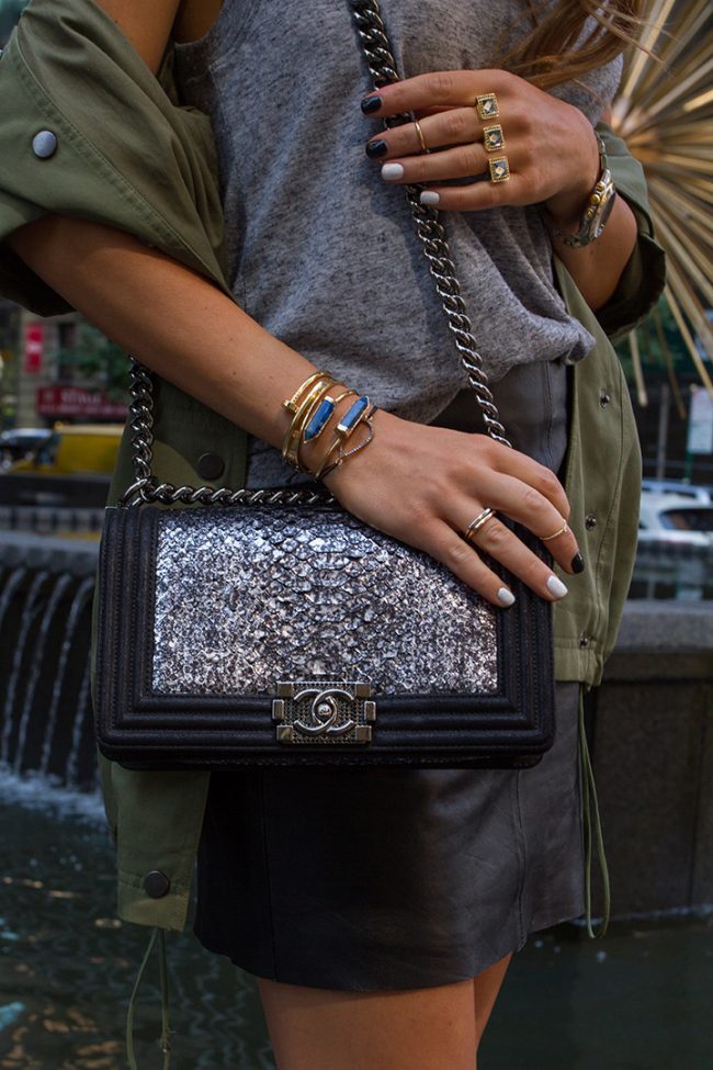 NYFW Chanel Duo Toned Nails Arm Candy