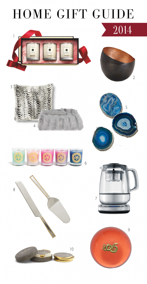 holiday gift guide for the home 2014 bond no 9 jo malone candles set tea maker anthropologie 