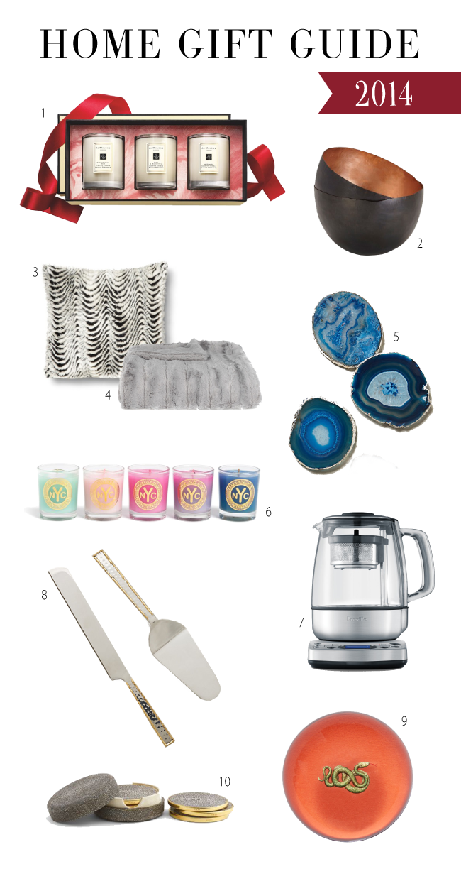 holiday gift guide for the home 2014 bond no 9 jo malone candles set tea maker anthropologie