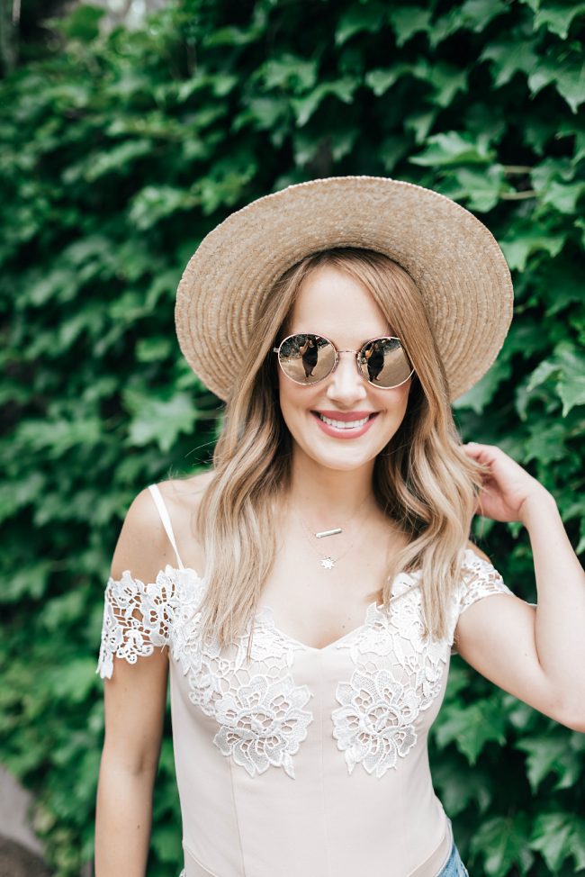 hat and sunnies