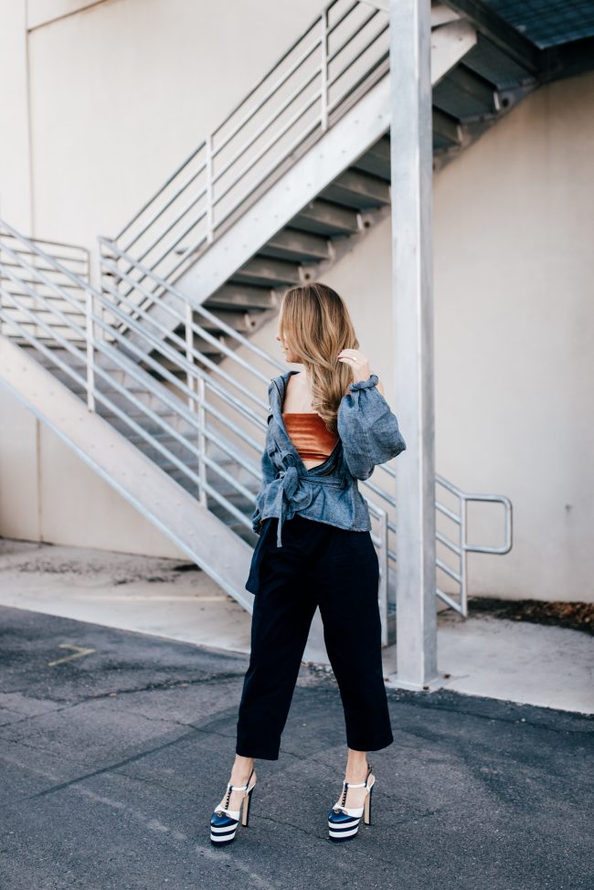 zara-navy-crop-pants-gucci-stripe-platform-shoes-the-fashion-fuse