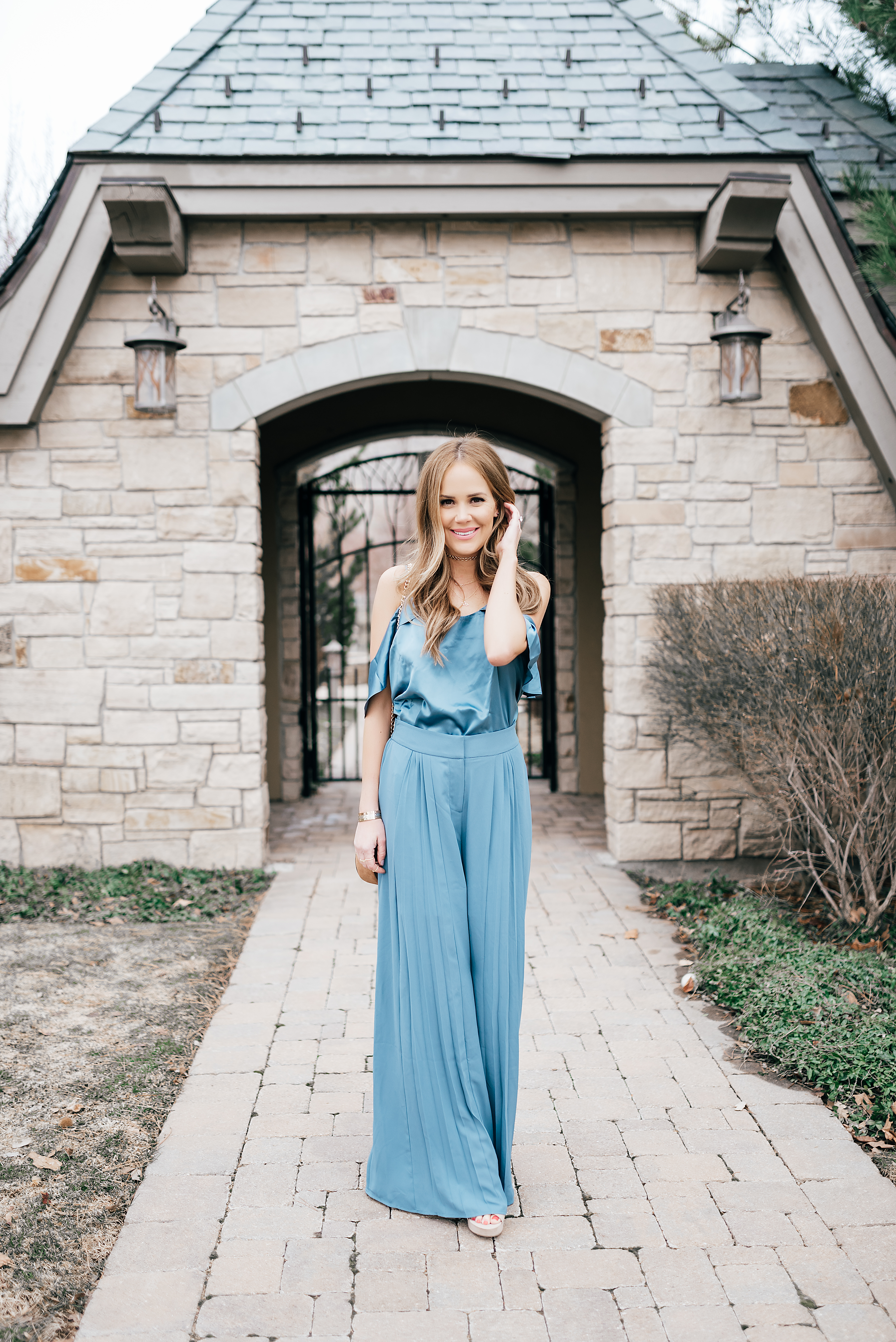 Lauren Conrad Collection for Kohl's Blue Palazzo Pants • The