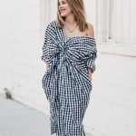 twisted gingham dress under seventy five dollars two ways