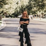 Fall Street Style Black Layered Ruffle Pants