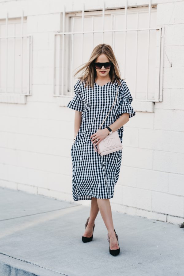 twisted gingham dress under seventy five dollars two ways • The Fashion ...